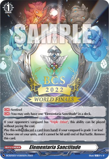 Elementaria Sanctitude (World Finals 2022) (BCS2022/VGS05EN) [Bushiroad Event Cards]