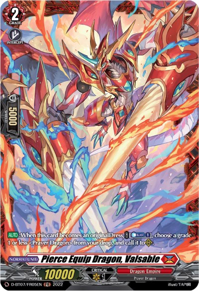 Pierce Equip Dragon, Valsable (FR) (D-BT07/FR05EN) [Raging Flames Against Emerald Storm]