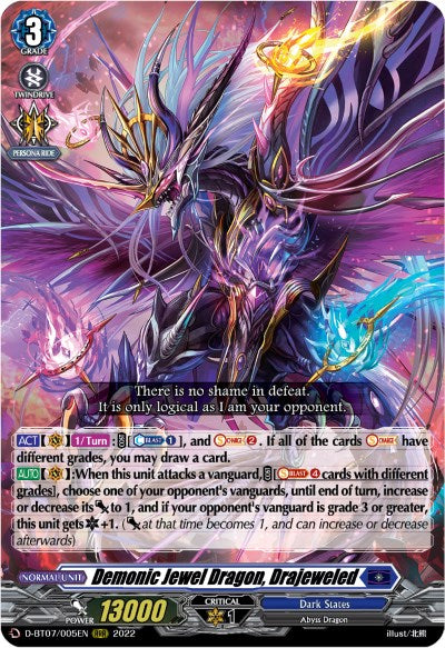 Demonic Jewel Dragon, Drajeweled (D-BT07/005EN) [Raging Flames Against Emerald Storm]