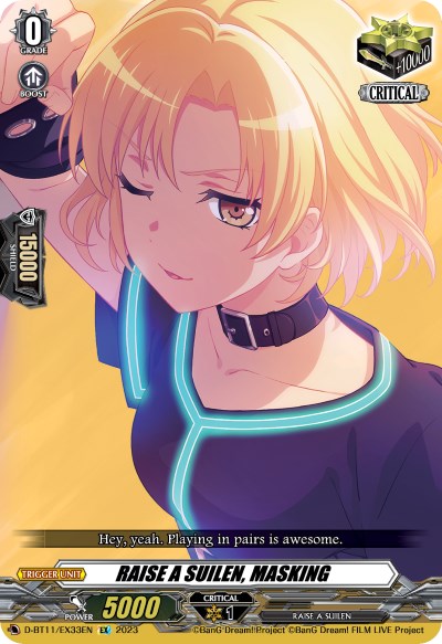 RAISE A SUILEN, MASKING (D-BT11/EX33EN) [Clash of the Heroes]