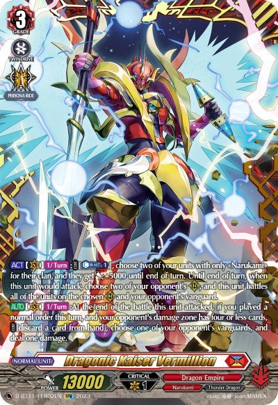 Dragonic Kaiser Vermillion (D-BT11/FFR02EN) [Clash of the Heroes]
