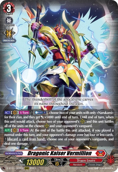 Dragonic Kaiser Vermillion (D-BT11/002EN) [Clash of the Heroes]