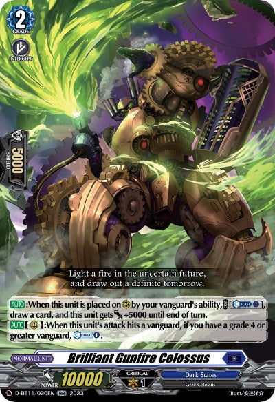 Brilliant Gunfire Colossus (D-BT11/020EN) [Clash of the Heroes]