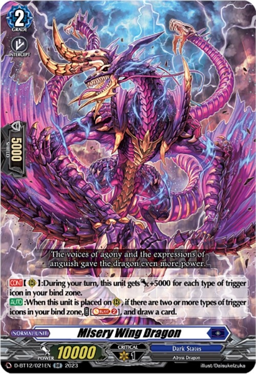 Misery Wing Dragon (D-BT12/021EN) [Evenfall Onslaught]
