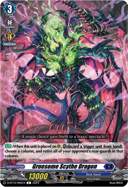 Gruesome Scythe Dragon (D-BT12/065EN) [Evenfall Onslaught]